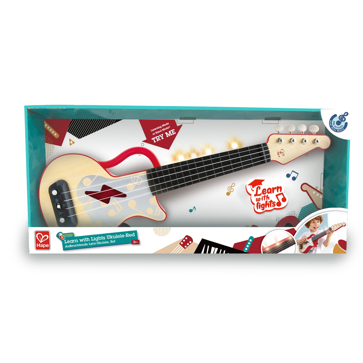 Learn with Lights Ukulele- Red